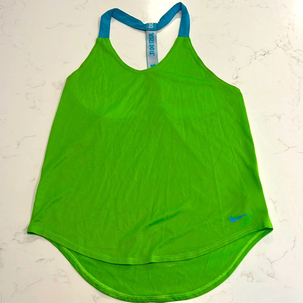 3/$25 - NIKE tank green and blue racer back tank